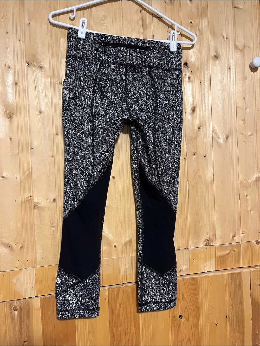 lululemon athletica Black and Gray Heathered Performance Leggings